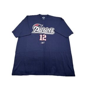 Vintage 2000s Reebok NFL New England Patriots Tom Brady #12 T-Shirt XL NEW